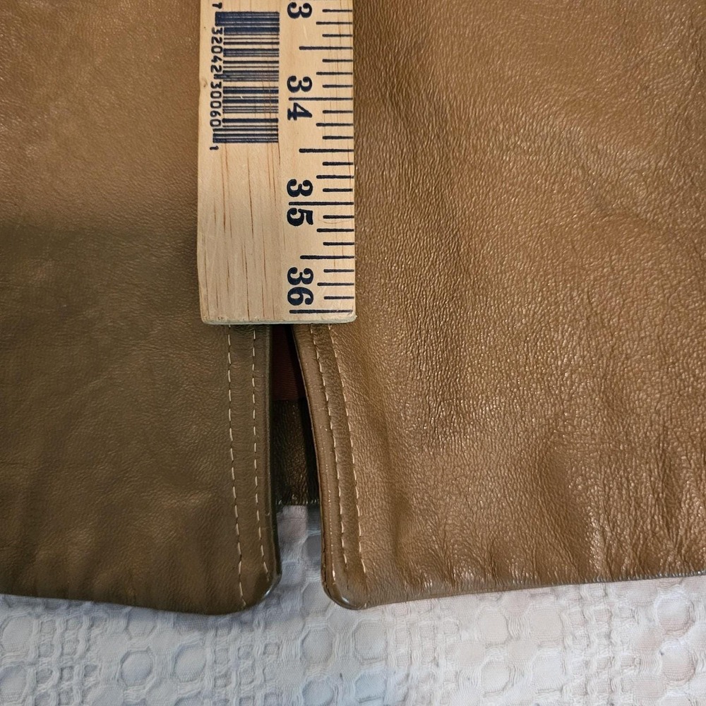 Vintage Neiman Marcus Leather Trench Coat Womens Medium Brown Belted‎ Lined - Picture 4 of 14